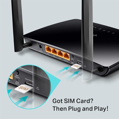 TP Link TL-MR6400 300mbit/s Wlan N 4g lte router 4g lte modem,supports sim card slot , the battery can remain standby incase of blackout