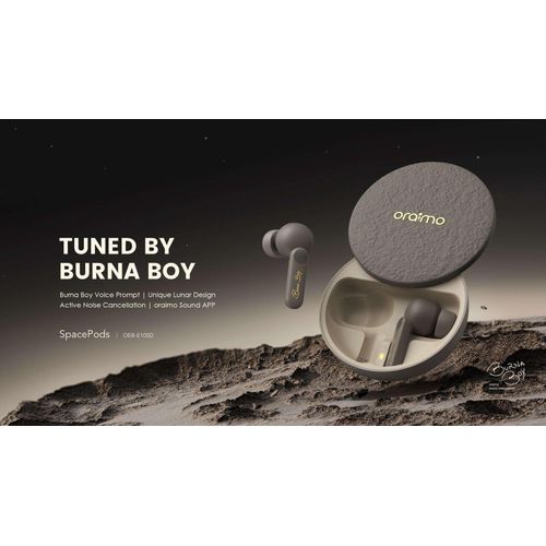 Oraimo SpacePods x Burna Boy ANC True Wireless Earbuds, tuned for afrobeat by burna boy, has got active noise cancellation