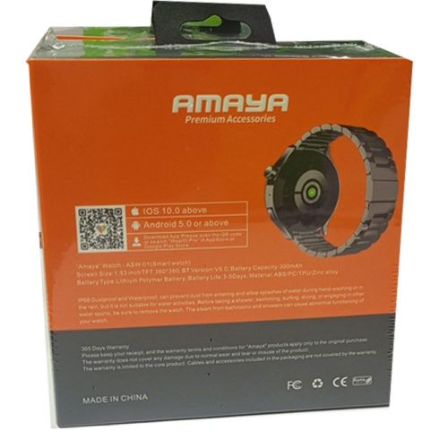 Amaya Glamour 1 Smart Watch With Bluetooth Calling 5.0 ASW-01, can withstand power for a very long time upto 2 weeks standby. compatible with all kind of phones