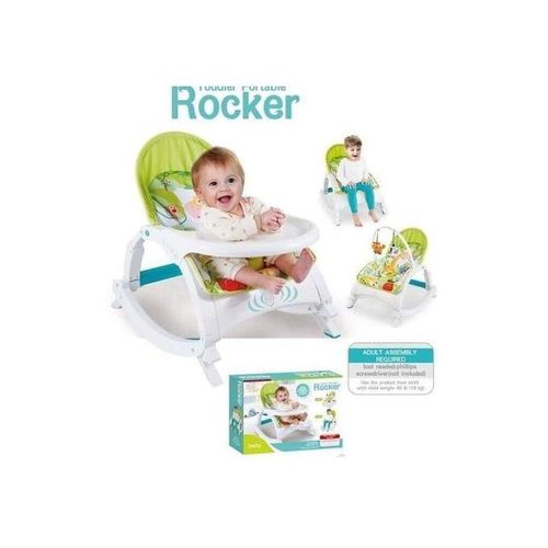 3 in 1 Baby Rocker + Dining Table,Music & Vibration 0-3yrs