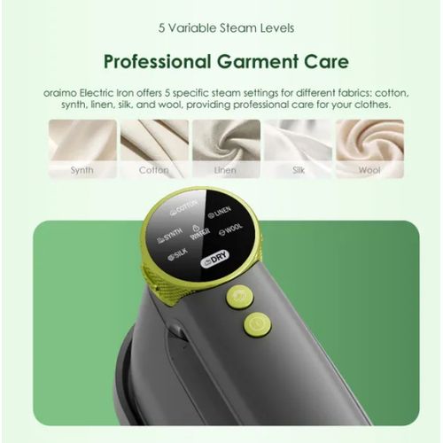Oraimo SmartIron 1740W Portable Electric Iron,2 in 1 steaming and ironing. easy to use and suitably . straightens clothes and linens