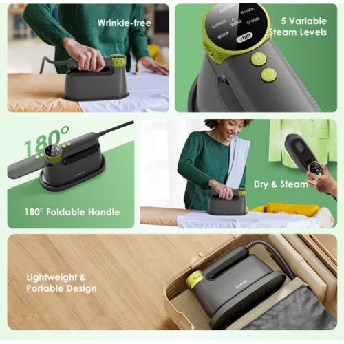 Oraimo SmartIron 1740W Portable Electric Iron,2 in 1 steaming and ironing. easy to use and suitably . straightens clothes and linens