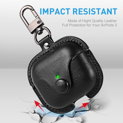 For apple Airpods 3 Case Leather, Airpods 3rd Case Cover AirPod Gen 3 Protective Cover. protects the pods from dirt