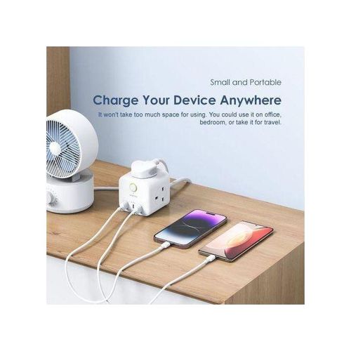 Oraimo PowerHub C 6-In-1 Smart High Security Small,OWS -u342. expansion cube . charges faster at a constant rate