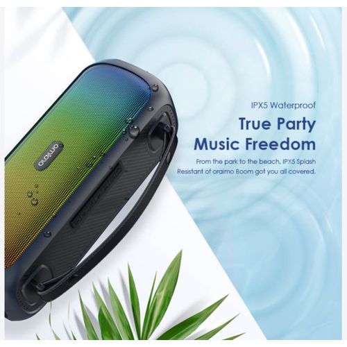 Oraimo OBS-75D Boom Powerful Sound Massive Bass Dynamic Light Effects Portable Wireless Speaker. Has good quality sound system. pure tremble and deep bass system. can withstand power for a long period