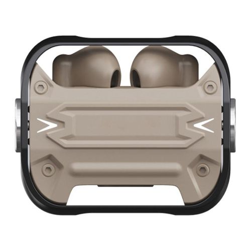 Amaya Freebuds Top True Wireless Earbuds TK01 - Desert Grey, has got good quality sound with active noise cancellation. can withstand power for a long period of time upto 5 days standby