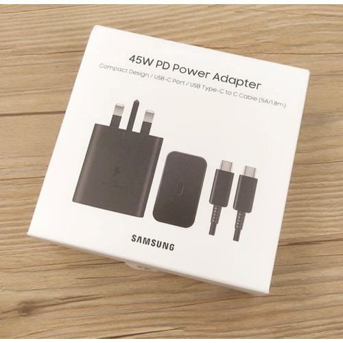 Samsung 45W Super Fast C To C Charger For Galaxy S20,S20 Plus, S20 Ultra,S21, S21 Plus, S21 Ultra, S22, S22Plus, S22 Ultra, S23,S23 Plus, S23 Ultra, S24, S24 Plus, S24 Ultra, Note 10 Plus, Tab S8
