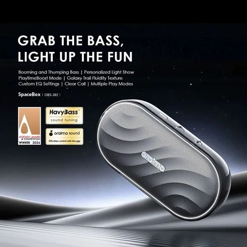 Oraimo SpaceBox 8W FM Wireless Speaker - Compact, Bluetooth, and Rich Sound Quality. superb bass