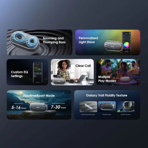 Oraimo SpaceBox 8W FM Wireless Speaker - Compact, Bluetooth, and Rich Sound Quality. superb bass