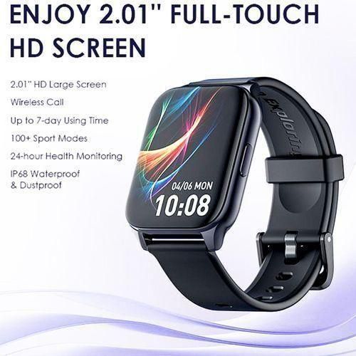 Oraimo Watch 4 Plus BT Call 2.01'' HD Large Screen Smart Watch. manage calls. can withstand power for a long period of time