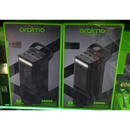 Oraimo PowerBox 500 50000mAhh 22.5W Power Bank 50000 mAh Powerbank OPB-P500QN