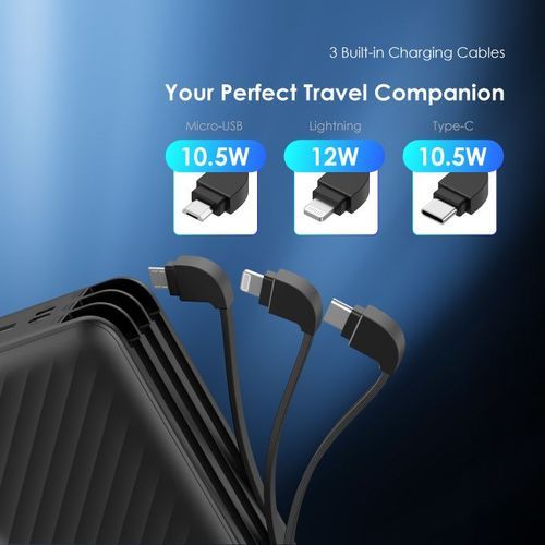 Oraimo 3Built-in ChargeCable AniFast Fast Charge 27000mAh. can charger upto 6 devices . 15W super fast charging