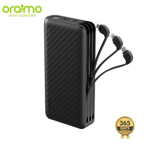 Oraimo 3Built-in ChargeCable AniFast Fast Charge 27000mAh. can charger upto 6 devices . 15W super fast charging