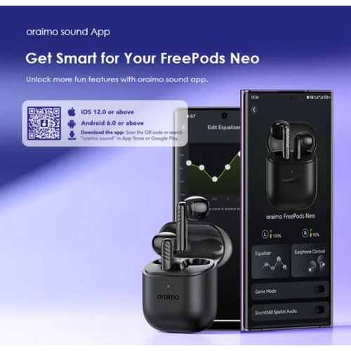Oraimo FreePods Neo ENC True Wireless Earbuds. longer playing time due to it's long lasting battery. has an incredible bass system for both calls and audio