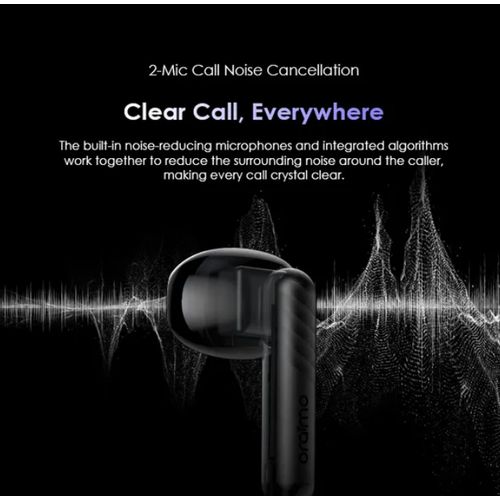 Oraimo FreePods Neo ENC True Wireless Earbuds. longer playing time due to it's long lasting battery. has an incredible bass system for both calls and audio