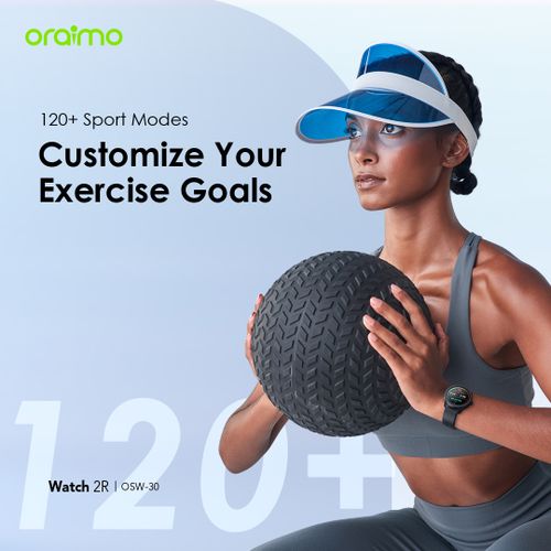 Oraimo Watch 2R 1.39" TFT IP68 Smart Watch. has a wide display , manages all calls and notifications . compatible with all devices
