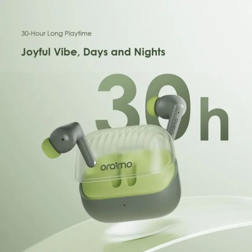 Oraimo SpaceBuds Neo True Wireless Spatial Earbuds. has an incredible bass system . can withstand power for a long period of time upto one full week standby