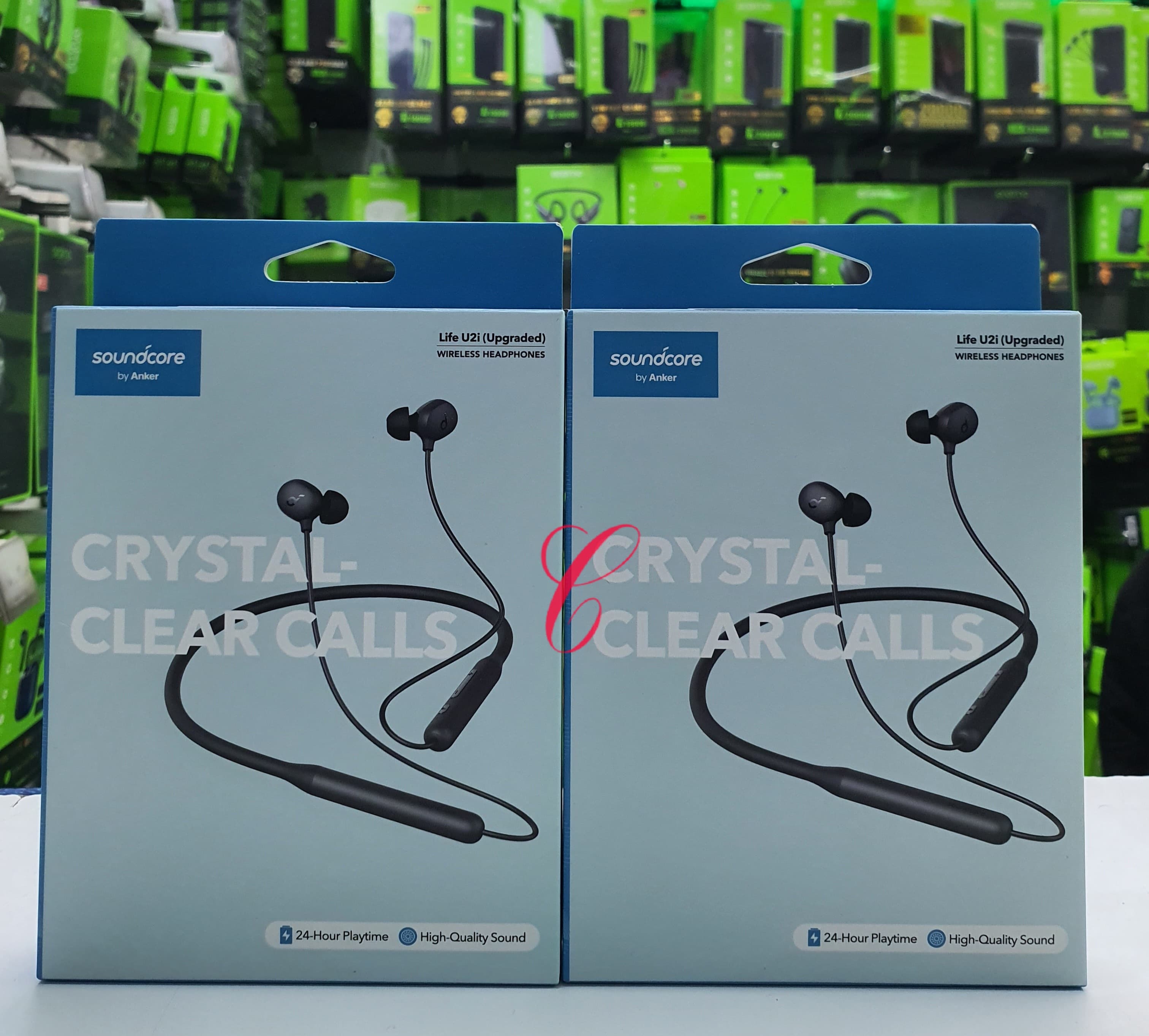 Anker Soundcore Life U2i Wireless Neckband Headphones, 10mm Drivers with BassUp Technology, 22H Playtime, AI-Enhanced Calls, Foldable and Lightweight, IPX5 Water-Resistant, Secure Fit, Bluetooth 5