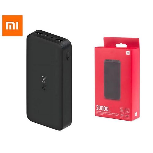 DISCOUNTED OFFER!! MI 20000mAh XIAOMI Redmi Powerbank -74Wh,18W,3.6A, Rapid Charging,Dual USB Outputs(2 Devices at Once),Micro-USB & Type-C Input,Portable Travel Charger for iOS & Android -