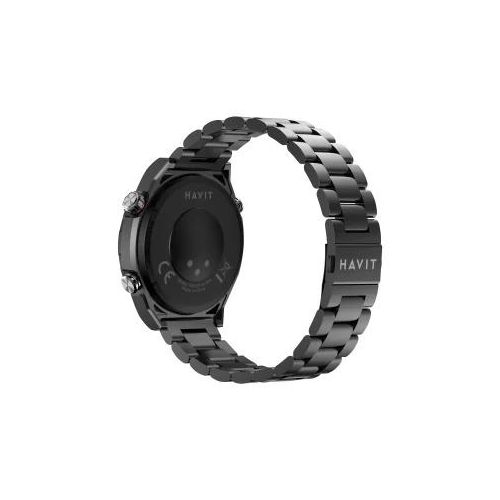 Havit Fitness AMOLED M9030 Ultra metallic  Smartwatch, 2400mAh, Waterproof, Voice assistant.wireless calling and charges wirelessly.can withstand power for a long period of time upto 30 days standby