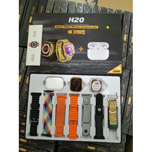 ORIGINAL H20 Ultra Smart Watch with Bluetooth wireless earphones BEST IN Heart Rate Monitor,Blood Oxygen Monitor,Sleep Monitor AND Blood Sugar Monitor.Be in control of your Health
