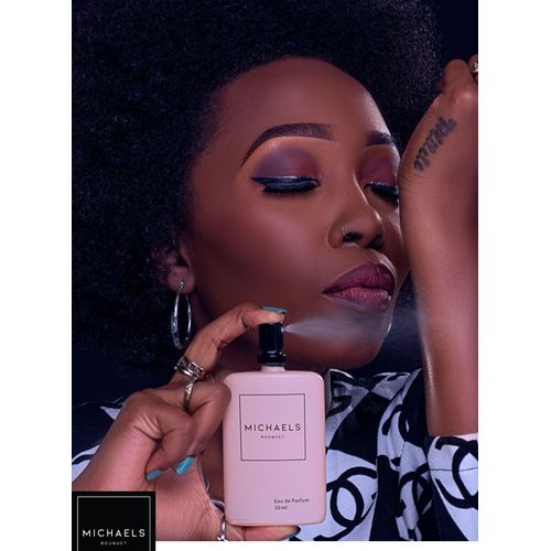 Michaels Bouquet CANDY PINK. has a very good longevity and projection with pure freshness that can last upto 72 hours . leaves behind a sweet feminine smelling aroma . feel good smell good !