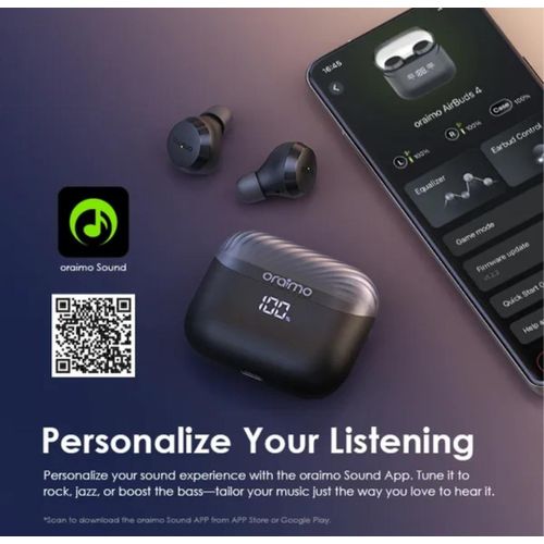 Oraimo AirBuds 4 ENC True Wireless Earbuds. has an incredible bass system and good quality sound . can withstand power for a long period of time upto 5 days standby.