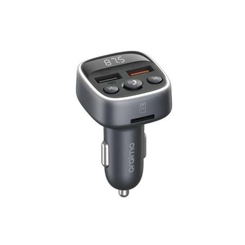 Oraimo Boulevard 18W Car Charger, Dual USB Output.OCC-32D car modulator with 18W super fast charging. has got two usb ports for extended charging.