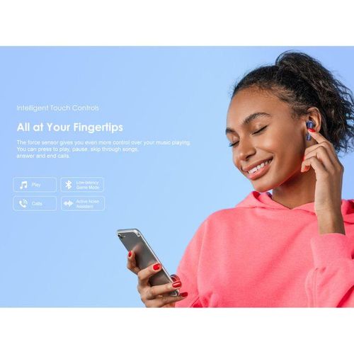 Oraimo FreePods Lite ENC 40-hour Playtime Heavybass True Wireless Earbuds. can withstand power for a long period of time upto 40 hours standby. has an incredible sound quality with superb bass