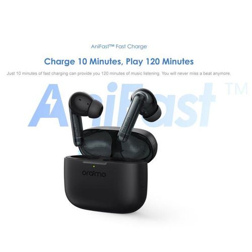 Oraimo FreePods Lite ENC 40-hour Playtime Heavybass True Wireless Earbuds. can withstand power for a long period of time upto 40 hours standby. has an incredible sound quality with superb bass