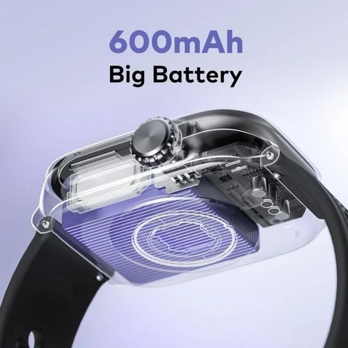 Itel 2.01" ISW-L1 Lux HD+ Scratch & Water Proof Smart Watch - can withstand power for a long period of time upto 30 days standby. has got active clear BT call.