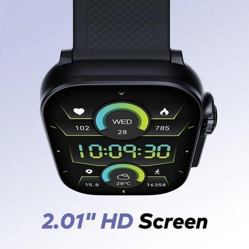 Itel 2.01" ISW-L1 Lux HD+ Scratch & Water Proof Smart Watch - can withstand power for a long period of time upto 30 days standby. has got active clear BT call.