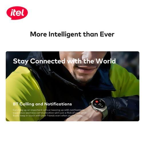 Itel Smart Watch Edge R1 Pro O43, 1.43"AMOLED, IP68 Fast Charging, 300mAh.manages all calls and notifications . has a clear BT call . can withstand power for a long period of time upto 30 days