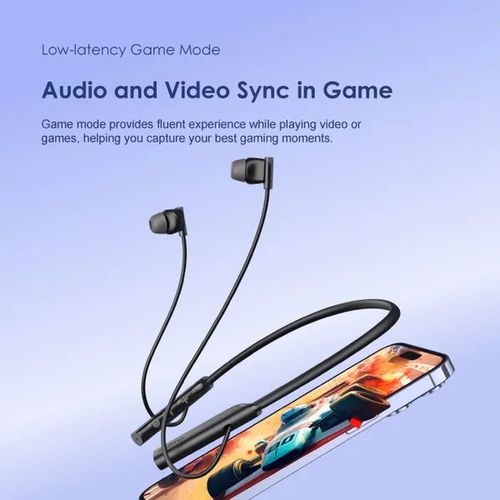 Oraimo Premium Necklace Lite Wireless Bluetooth Headphones – 30-Hour Playtime, HavyBass™ Sound, Call Vibration Alerts, Noise Cancellation, and IPX4 Waterproof.Has got an incredible bass system