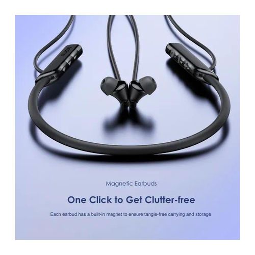 Oraimo Premium Necklace Lite Wireless Bluetooth Headphones – 30-Hour Playtime, HavyBass™ Sound, Call Vibration Alerts, Noise Cancellation, and IPX4 Waterproof.Has got an incredible bass system