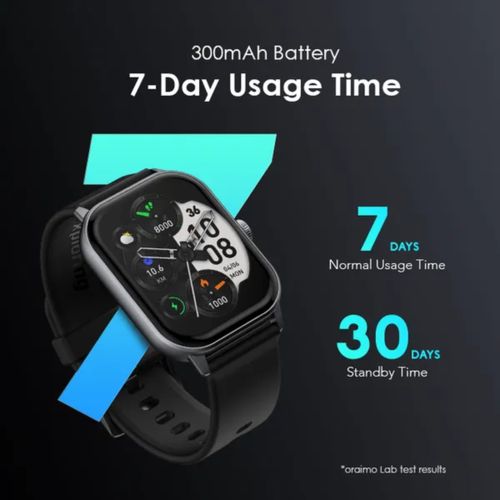Oraimo All-day Health Monitoring ,Durable Smart Watch 5 2.01"With HD Panda Glass,Wireless HD Calling,105 Sports Mode + free charger. compatible with all phones.manages calls and notifications