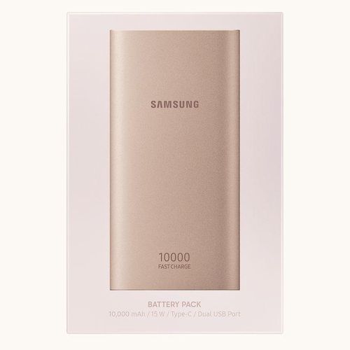 Samsung Advanced Fast Charge Power Bank, Battery Pack, 15W, 10000 MAh Capacity, 2-Port With Type-C Cable, Pink Or Silver.super fast charging. compatible with all phone brands. withstand power for long