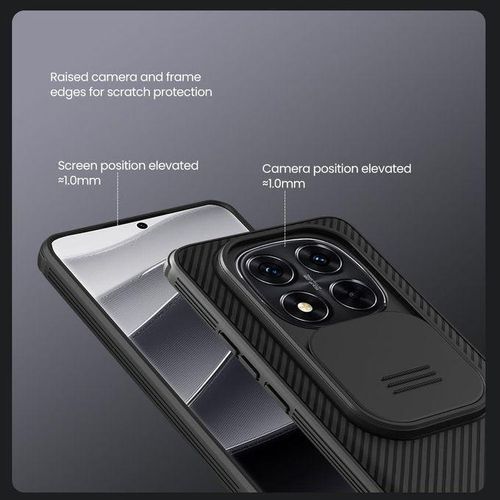 Nilkin For Xiaomi redmi Note 14 Pro Plus Case, Nillkin Slim case Protective Cover with Camera Protector Hard PC TPU Thin Anti-Scratch Phone Case for Redmi Note 14 pro+ Plus 5G