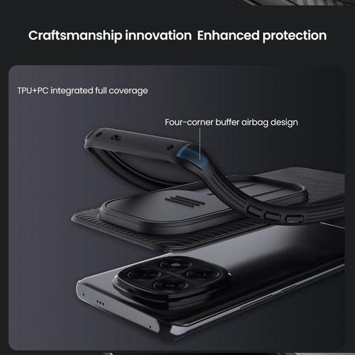 Nilkin For Xiaomi redmi Note 14 Pro Plus Case, Nillkin Slim case Protective Cover with Camera Protector Hard PC TPU Thin Anti-Scratch Phone Case for Redmi Note 14 pro+ Plus 5G