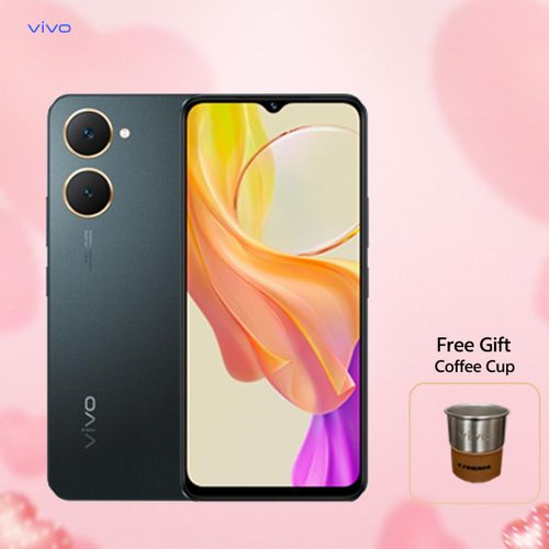 [On Offer!] Brand New Vivo Y03 64GB+4 GB 6.56" 90Hz Display Dual Sim Android 14 4G 5000mAh TypeC Smart Phones 2 Years warranty phone.has a clear rear and selfie camera