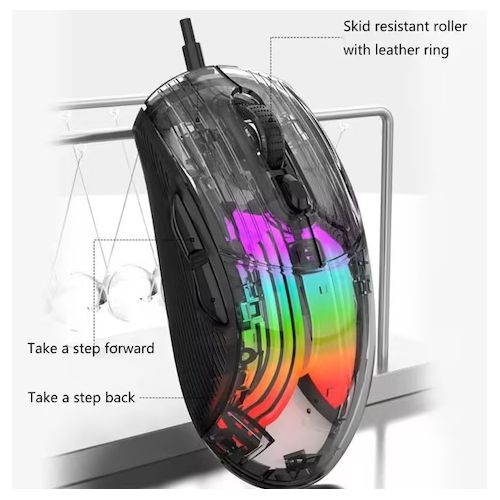 NEW PRODUCT🔥;
Havit Gamenote MS1011SE transparent programmable 1.5m wired gaming mouse.Easy to use and operate.flexible in gaming