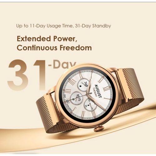 Oraimo Watch Muse OSW-831N 1.32” AMOLED IP68 smart watch that makes and receives calls  comes with 2 replaceable watch straps.can withstand power for a long time upto 7 days standby