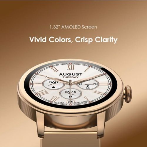 Oraimo Watch Muse OSW-831N 1.32” AMOLED IP68 smart watch that makes and receives calls  comes with 2 replaceable watch straps.can withstand power for a long time upto 7 days standby