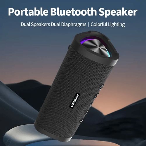 Amaya BD30 wireless Bluetooth speaker IPX5 waterproof with colorful lights.Can withstand power for a long period of time upto 5 days.
Has an incredible SUPERB BASS for clear audio output.