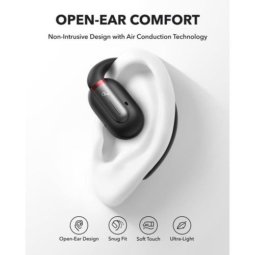Anker Soundcore V30i Open-Ear Headphones, Ultra-Comfort, Lightweight Design, Snug Fit, Ergonomic Ear Hooks, Robust Bass, 36H Playtime, Bluetooth 5.3, App Control, Clear Calls, Wireless Earbuds
