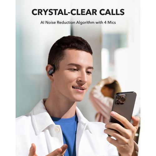 Anker Soundcore V30i Open-Ear Headphones, Ultra-Comfort, Lightweight Design, Snug Fit, Ergonomic Ear Hooks, Robust Bass, 36H Playtime, Bluetooth 5.3, App Control, Clear Calls, Wireless Earbuds