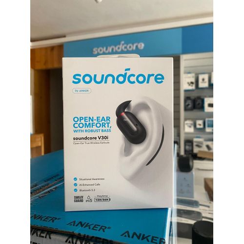 Anker Soundcore V30i Open-Ear Headphones, Ultra-Comfort, Lightweight Design, Snug Fit, Ergonomic Ear Hooks, Robust Bass, 36H Playtime, Bluetooth 5.3, App Control, Clear Calls, Wireless Earbuds
