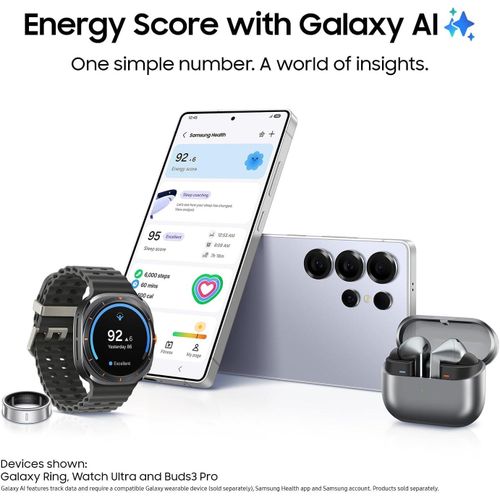 Samsung Galaxy S25 Ultra Cell Phone, 256GB, AI Smartphone, Unlocked Android, AI Camera, Fast Processor, Long Battery Life, 2025, Titanium Silverblue