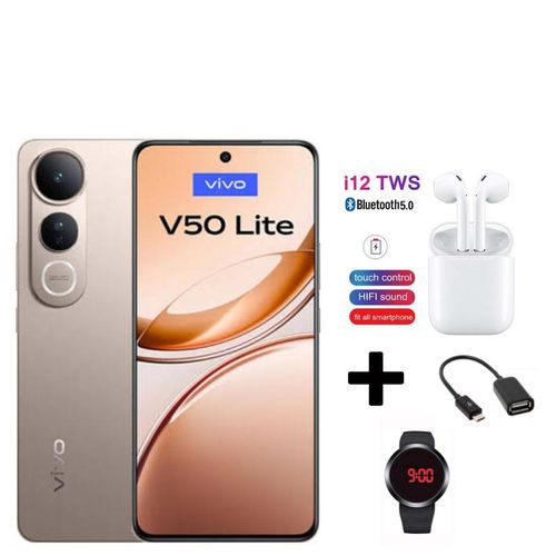 Vivo V50 Lite 4G 256GB+8GB 6.77" AMOLED 120Hz Display 50MP+32MP Camera 6500mAh Battery 90W SuperFast Charging IP65 Dust/Water Resistant Snapdragon 685(6 nm) Processor Android Smartphone