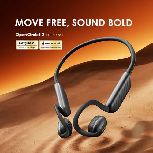 Oraimo OpenCirclet 2 IPX5 Open-Ear Headphones - Step Tracking & Heavy3ass™ Bass (Model OPIN-02) has a deeper and incredible sound output with superb bass and treble